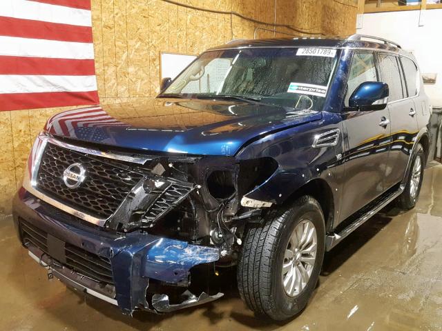 JN8AY2NC4H9508026 - 2017 NISSAN ARMADA SV BLUE photo 2