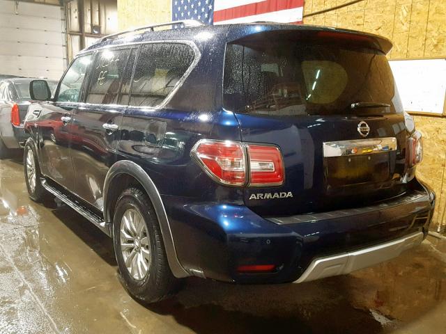 JN8AY2NC4H9508026 - 2017 NISSAN ARMADA SV BLUE photo 3