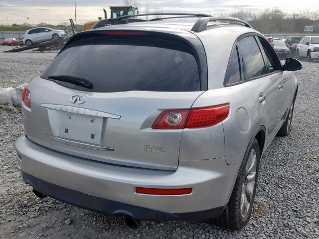 JNRAS08U43X102435 - 2003 INFINITI FX35 SILVER photo 4