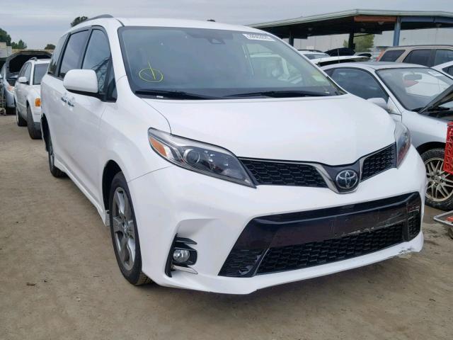 5TDXZ3DC1KS990909 - 2019 TOYOTA SIENNA SE WHITE photo 1