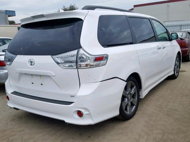 5TDXZ3DC1KS990909 - 2019 TOYOTA SIENNA SE WHITE photo 4