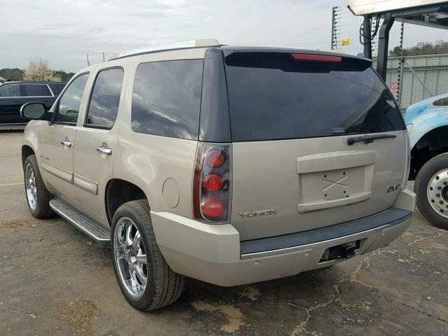 1GKFK63857J191190 - 2007 GMC YUKON DENA TAN photo 3