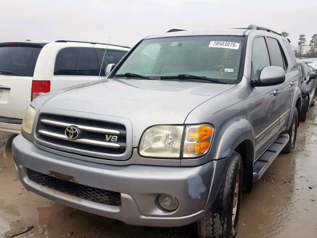 5TDZT38A01S030191 - 2001 TOYOTA SEQUOIA LI SILVER photo 2