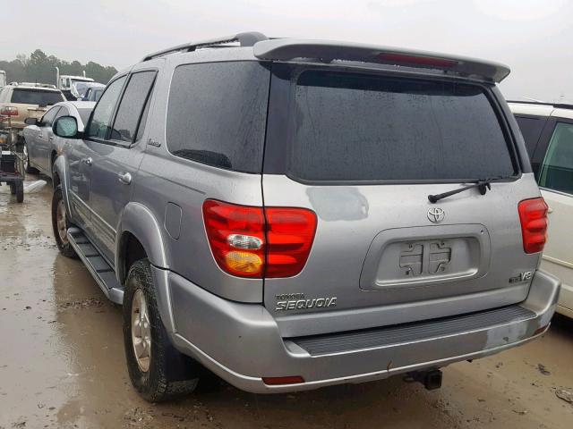 5TDZT38A01S030191 - 2001 TOYOTA SEQUOIA LI SILVER photo 3