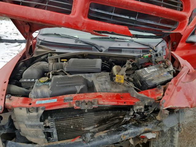 1B7GG2AN3YS788711 - 2000 DODGE DAKOTA QUA RED photo 7