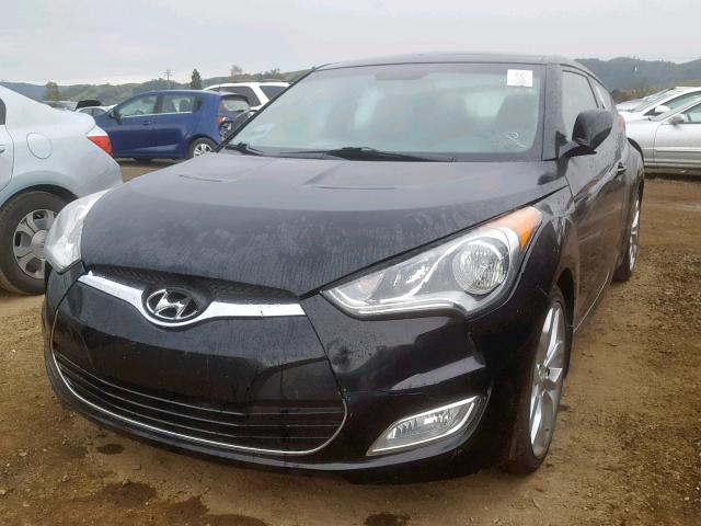 KMHTC6AD7DU143756 - 2013 HYUNDAI VELOSTER BLACK photo 2