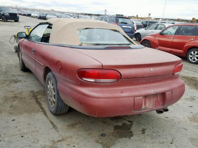 3C3EL45H5YT248492 - 2000 CHRYSLER SEBRING JX RED photo 3