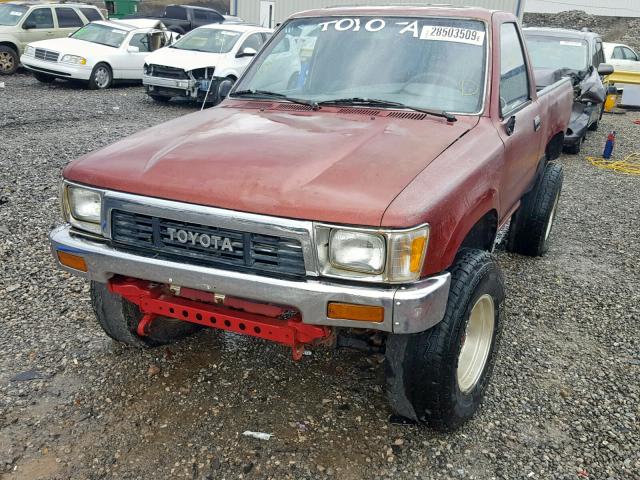 JT4RN01P9K0004748 - 1989 TOYOTA PICKUP 1/2 RED photo 2