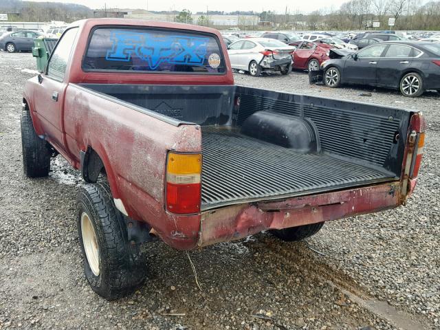 JT4RN01P9K0004748 - 1989 TOYOTA PICKUP 1/2 RED photo 3