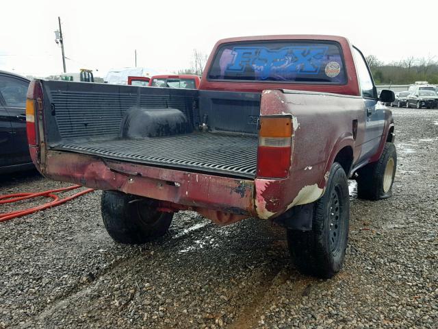 JT4RN01P9K0004748 - 1989 TOYOTA PICKUP 1/2 RED photo 4