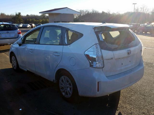 JTDZN3EUXD3223253 - 2013 TOYOTA PRIUS V WHITE photo 3