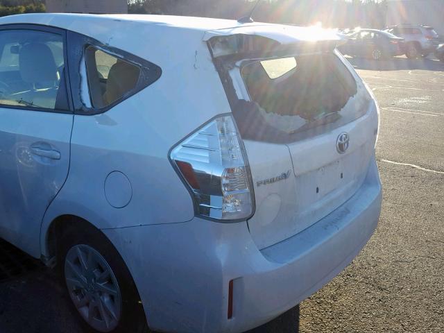 JTDZN3EUXD3223253 - 2013 TOYOTA PRIUS V WHITE photo 9