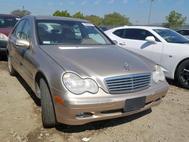 WDBRF61J22F184825 - 2002 MERCEDES-BENZ C 240 BEIGE photo 1