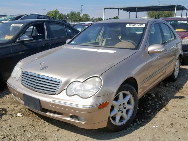 WDBRF61J22F184825 - 2002 MERCEDES-BENZ C 240 BEIGE photo 2