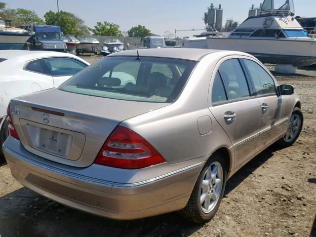 WDBRF61J22F184825 - 2002 MERCEDES-BENZ C 240 BEIGE photo 4