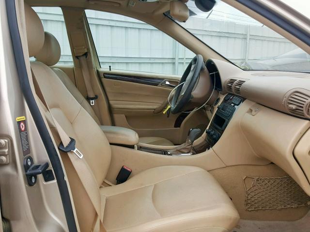 WDBRF61J22F184825 - 2002 MERCEDES-BENZ C 240 BEIGE photo 5