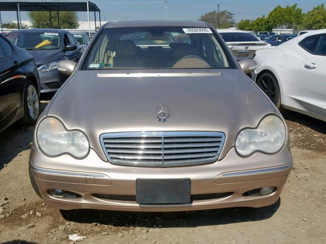 WDBRF61J22F184825 - 2002 MERCEDES-BENZ C 240 BEIGE photo 9