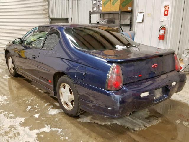 2G1WX15KX19258161 - 2001 CHEVROLET MONTE CARL BLUE photo 3