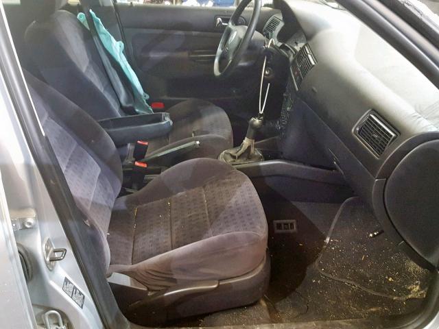 9BWGK61J734050741 - 2003 VOLKSWAGEN GOLF GLS SILVER photo 5