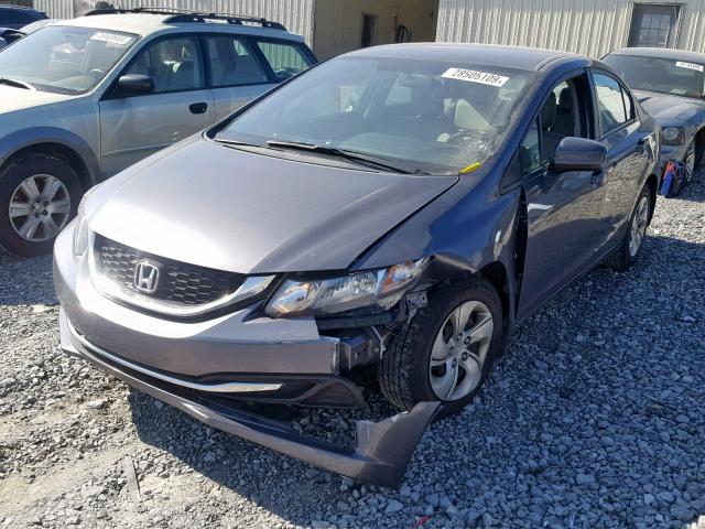 19XFB2F58EE079600 - 2014 HONDA CIVIC LX CHARCOAL photo 2