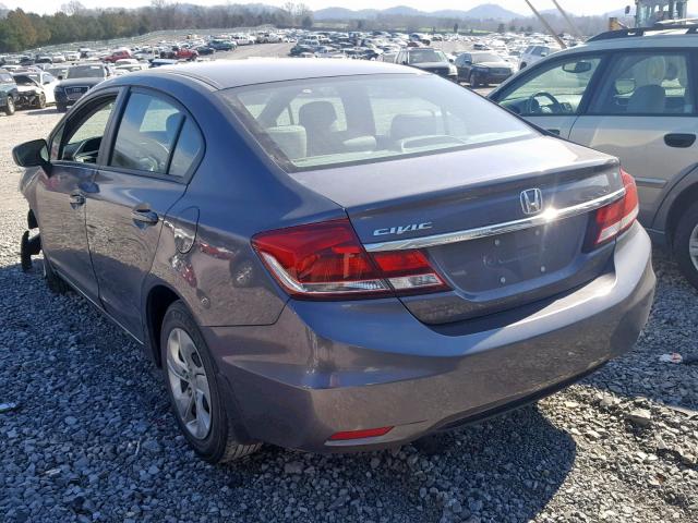19XFB2F58EE079600 - 2014 HONDA CIVIC LX CHARCOAL photo 3