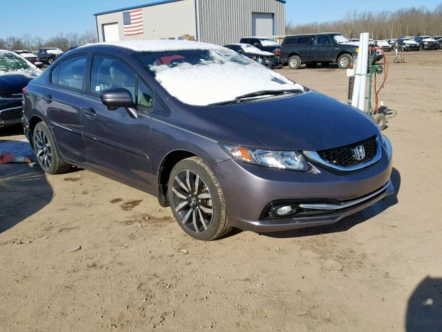 19XFB2F94FE031239 - 2015 HONDA CIVIC EXL GRAY photo 1