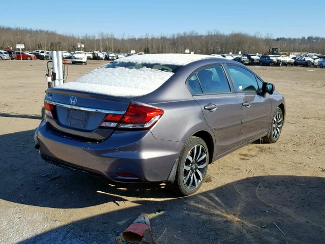 19XFB2F94FE031239 - 2015 HONDA CIVIC EXL GRAY photo 4