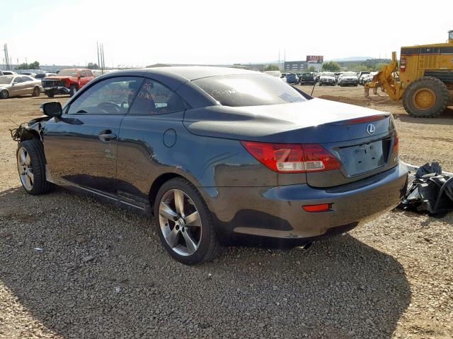 JTHFF2C22B2520367 - 2011 LEXUS IS 250 GRAY photo 3