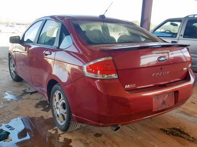 1FAHP36N19W207192 - 2009 FORD FOCUS SES RED photo 3