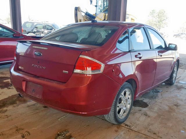 1FAHP36N19W207192 - 2009 FORD FOCUS SES RED photo 4