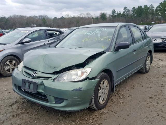 2HGES16344H611529 - 2004 HONDA CIVIC DX V GREEN photo 2