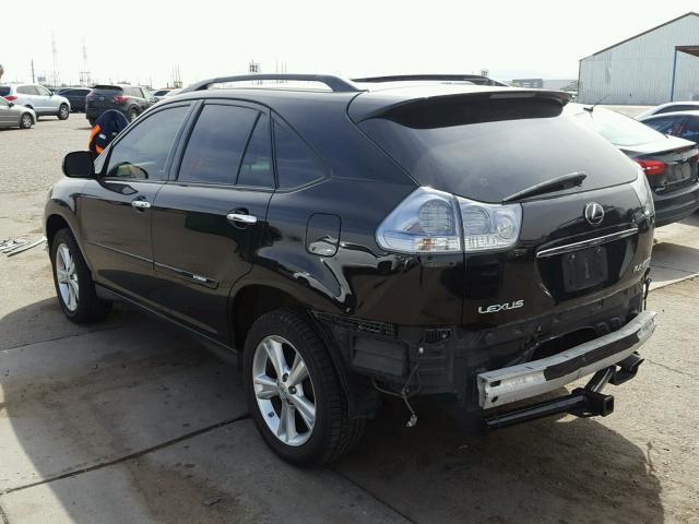 JTJHW31U282062484 - 2008 LEXUS RX 400H BLACK photo 3