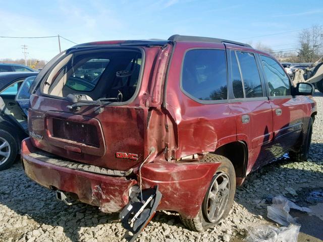 1GKDT13S342399593 - 2004 GMC ENVOY MAROON photo 4