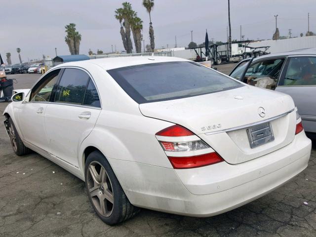 WDDNG71X97A051271 - 2007 MERCEDES-BENZ S 550 WHITE photo 3