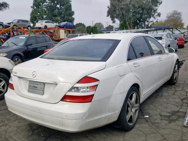 WDDNG71X97A051271 - 2007 MERCEDES-BENZ S 550 WHITE photo 4