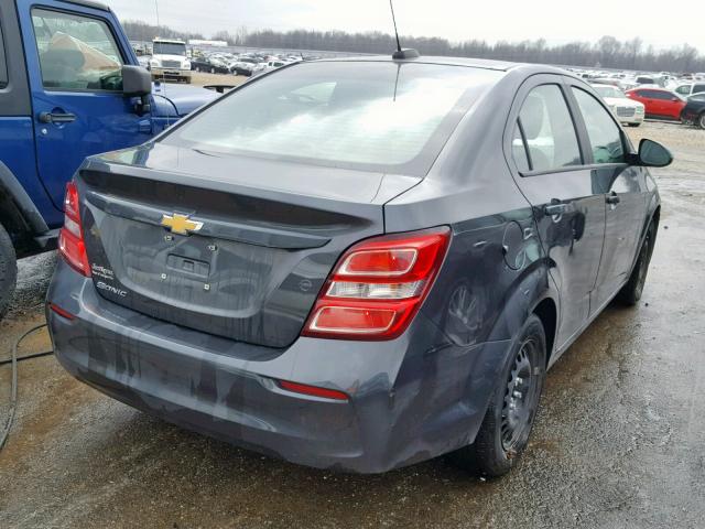 1G1JB5SH1H4157595 - 2017 CHEVROLET SONIC LS GRAY photo 4