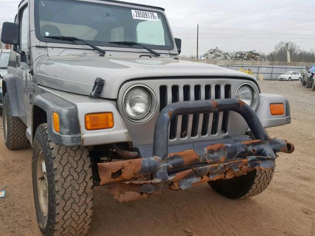 1J4FA49S91P343895 - 2001 JEEP WRANGLER / GRAY photo 9