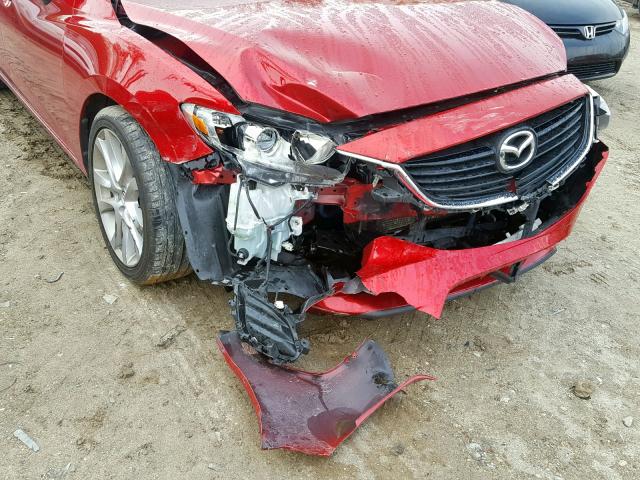 JM1GJ1V66E1139646 - 2014 MAZDA 6 TOURING RED photo 9