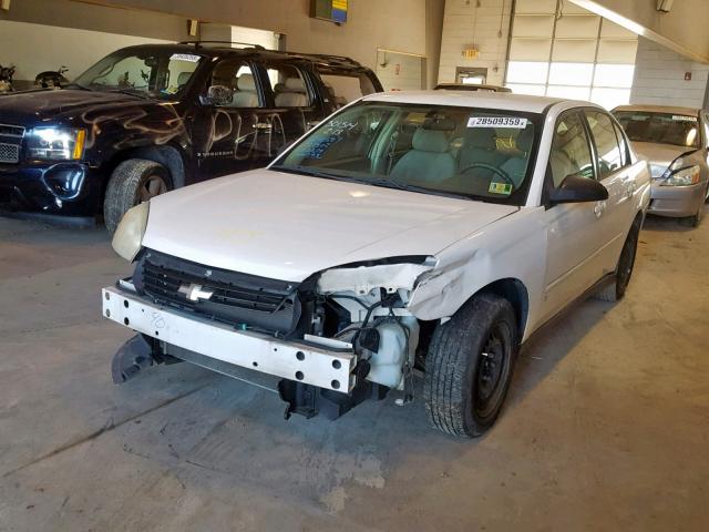 1G1ZS57F47F265920 - 2007 CHEVROLET MALIBU LS WHITE photo 2