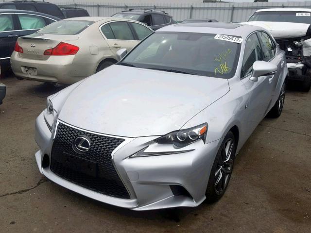 JTHBF1D22F5062633 - 2015 LEXUS IS 250 SILVER photo 2