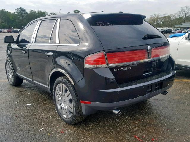 2LMDU68C58BJ29997 - 2008 LINCOLN MKX BLACK photo 3