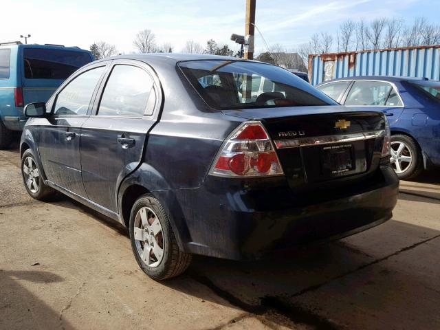 KL1TD56EX9B613088 - 2009 CHEVROLET AVEO LS BLACK photo 3