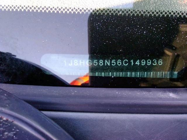 1J8HG58N56C149936 - 2006 JEEP COMMANDER BLACK photo 10