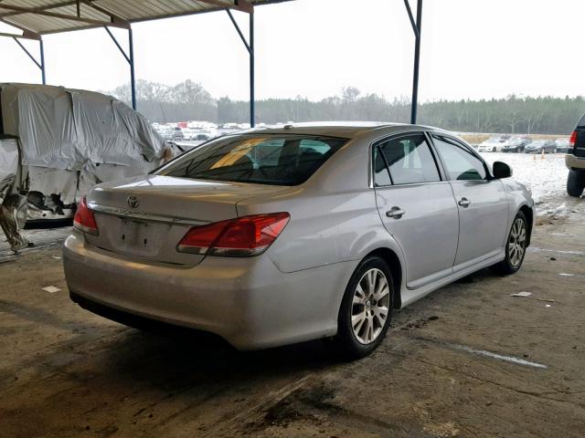 4T1BK3DB1BU405016 - 2011 TOYOTA AVALON BAS SILVER photo 4