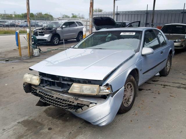 1MELM62W3RH664649 - 1994 MERCURY COUGAR XR7 BLUE photo 2