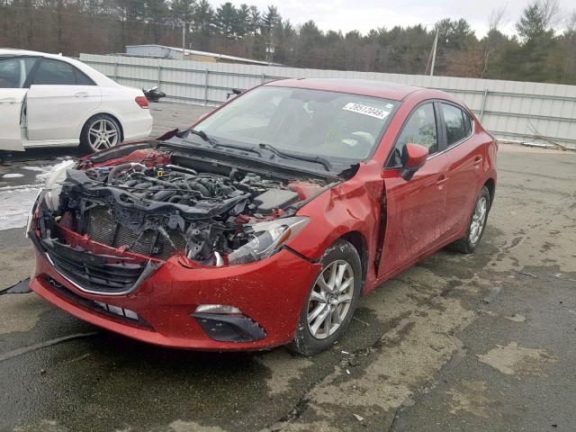 JM1BM1W78E1184628 - 2014 MAZDA 3 GRAND TO RED photo 2