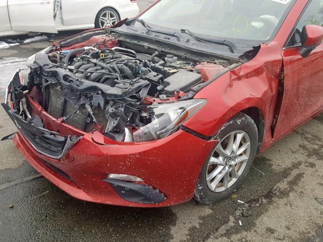 JM1BM1W78E1184628 - 2014 MAZDA 3 GRAND TO RED photo 9