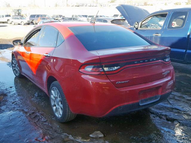 1C3CDFCA7DD216665 - 2013 DODGE DART LIMIT RED photo 3