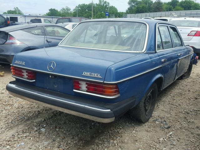 WDBAB30A6BB226624 - 1981 MERCEDES-BENZ 300 D BLUE photo 4