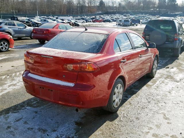 JA3AU16U68U010589 - 2008 MITSUBISHI LANCER DE RED photo 4